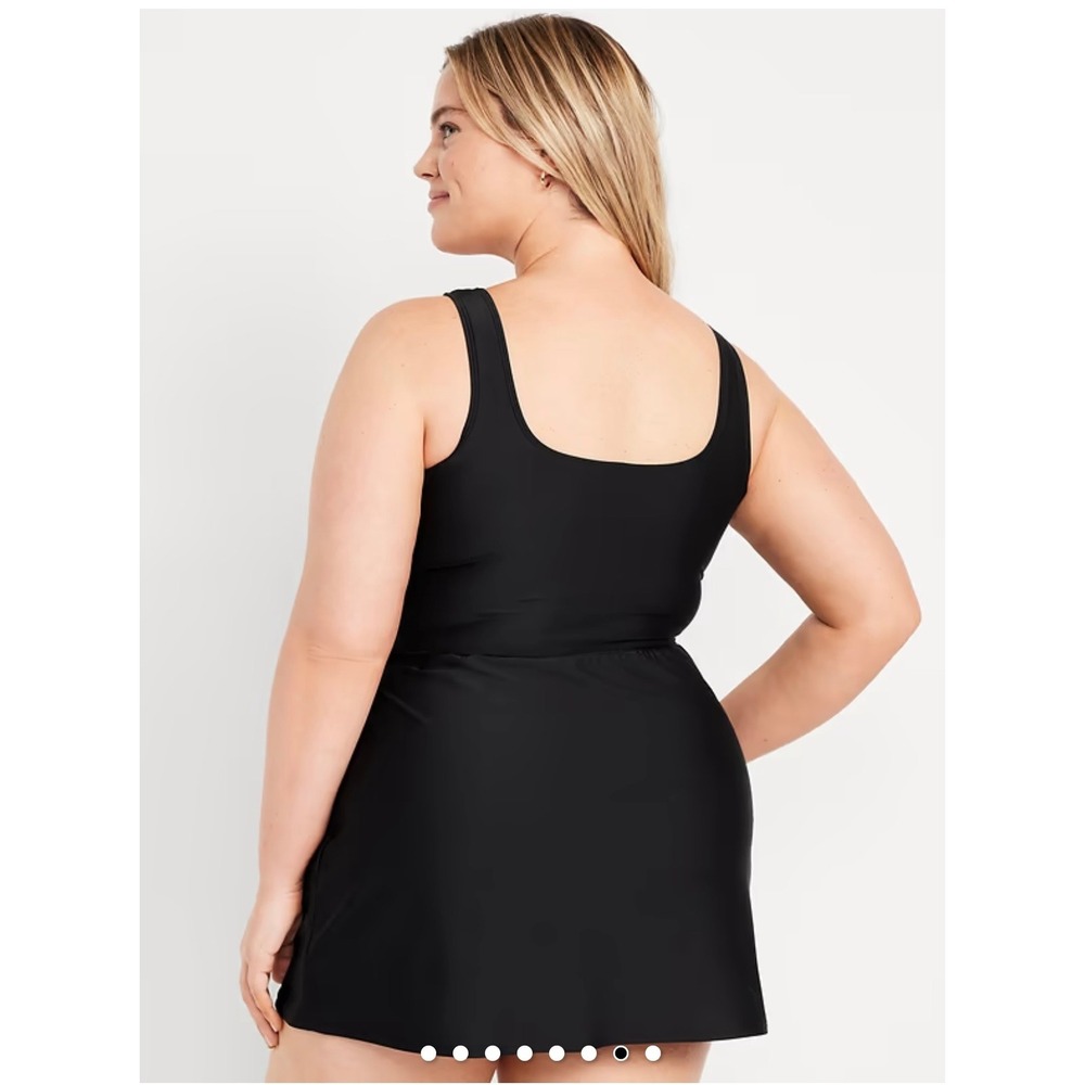 Old Navy Black Side Tie Swim Dress One Piece NWOT Size 3X - Picture 2 of 13